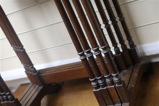An Edwardian nest of mahogany quartetto tables, W.1ft 9in.